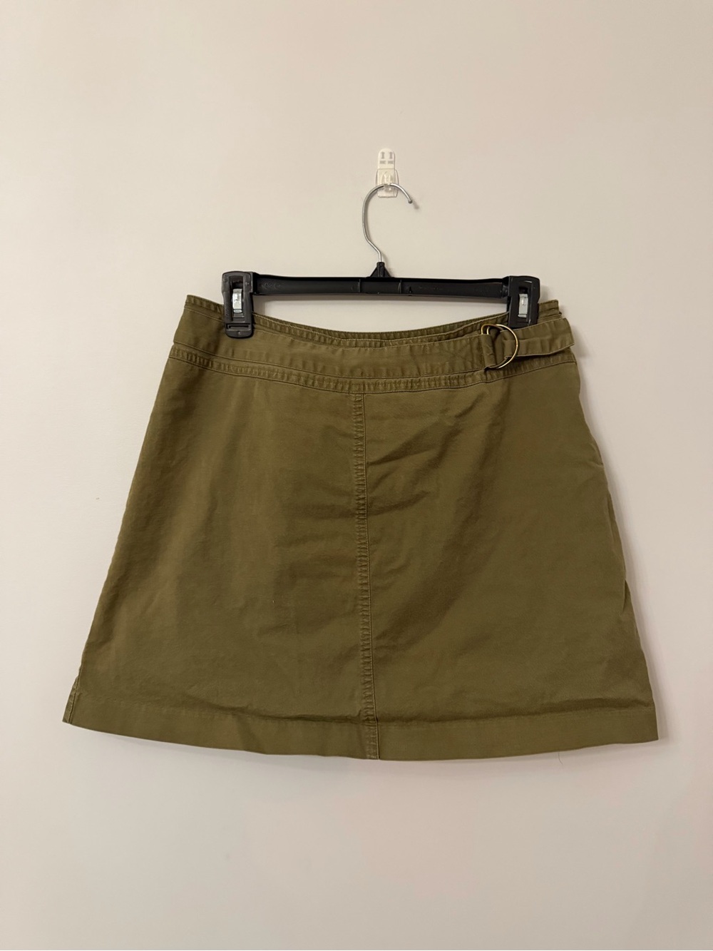 St. John's Bay Olive Green A-Line Skirt with D-Ring